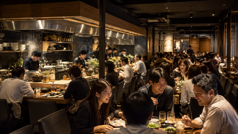 にぎわう飲食店の店内
